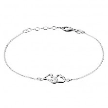 Bracelet made of 925 silver - chainlet with hearts