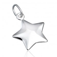 Silver pendant - convex star