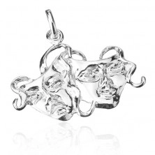 Pendant made of 925 silver - two theatre masks