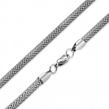 Stainless steel chain - tiny rings, netted motif