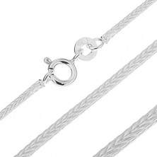 Chain made of 925 silver - dense four-edge chain, 1,4 mm