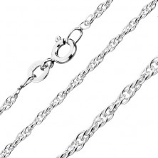 Chain made of 925 silver - round braided eyelets, 1,8 mm