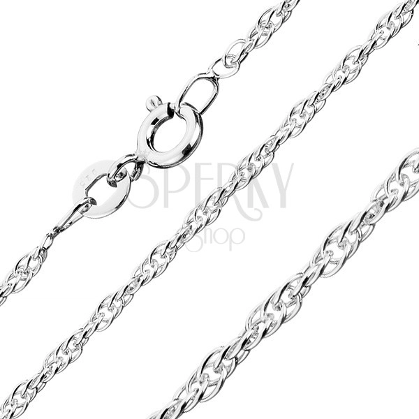 Chain made of 925 silver - round braided eyelets, 1,8 mm