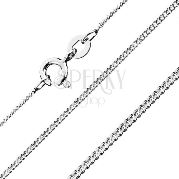 Chain made of 925 silver - dense eyelets, 1,2 mm