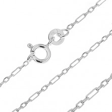 Chain made of 925 silver - glossy rectangles, 1,6 mm