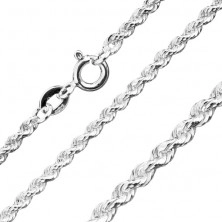Chain made of 925 silver - notched spiral, 1,7 mm
