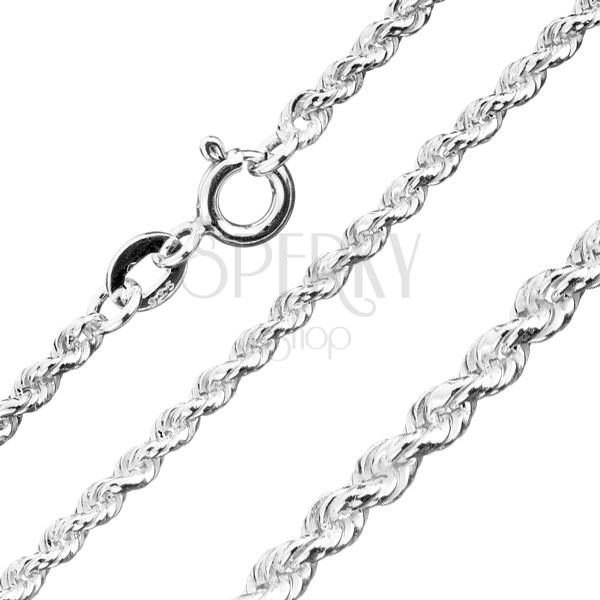 Chain made of 925 silver - notched spiral, 1,7 mm