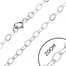 Silver chain - smooth ovals, 3,2 mm