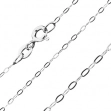 Silver chain - smooth ovals, 1,5 mm