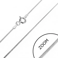 Silver chain - cut snake line, 0,8 mm
