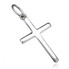 Silver pendant - smooth Latin cross