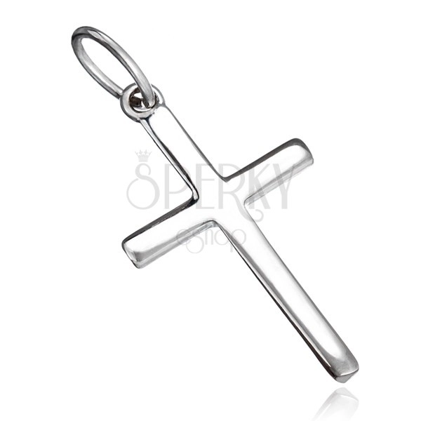 Silver pendant - smooth Latin cross