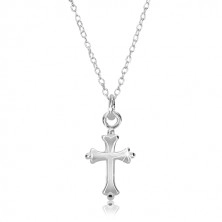 Necklace made of 925 silver – chain with rounded cross 