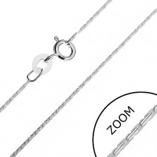 Silver chain - circular line from sticks, 0,9 mm