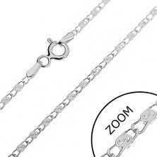 Chain made of 925 silver - oval eyelets with knots, 1,8 mm