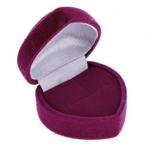 Ring gift box, burgundy velvet heart