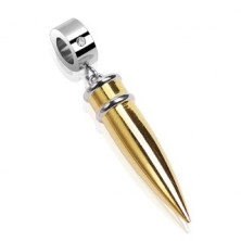 Stainless steel bullet pendant with ring
