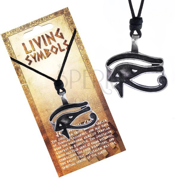 String necklace - eye of the ancient Egypt's God of Sun