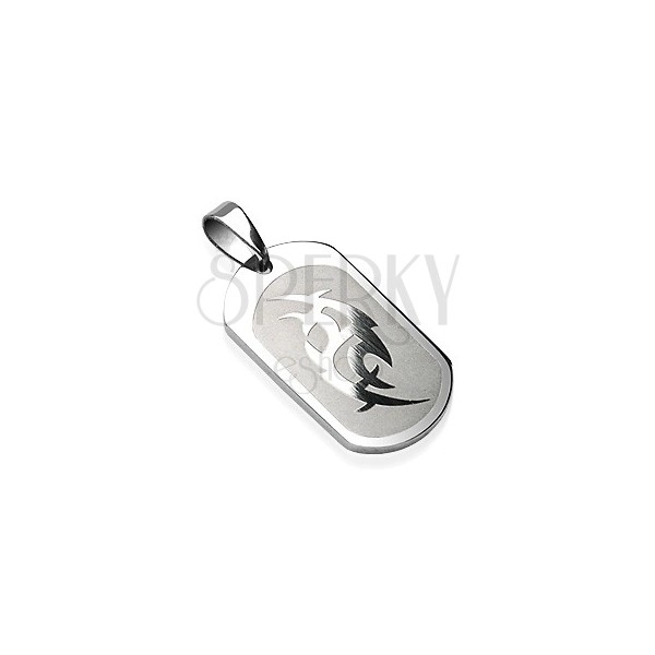 Stainless steel pendant with Chinese tatoo