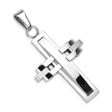 Pendant made of stainless steel - movable cross