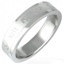 Stainless steel ring - zodiac