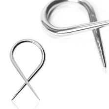 Ear expander of silver colour - stainless steel spiral