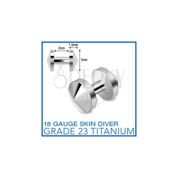 Titanium "skin diver" implantate with cone