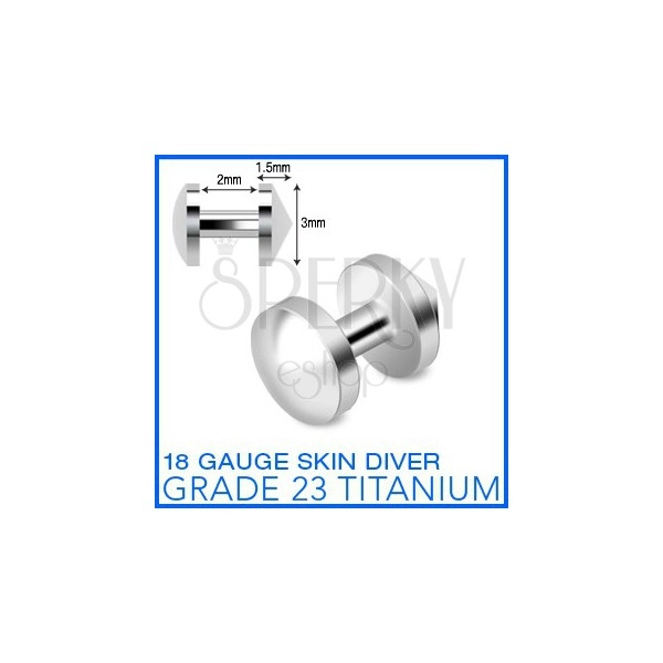 Titanium "skin diver" implantate with round head