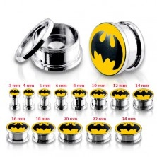 Steel ear tunnel plug, Batman