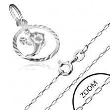 Necklace made of silver 925 - chain with zodiac sign Virgo