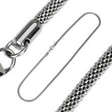 Round steel chain with net pattern, 2 mm