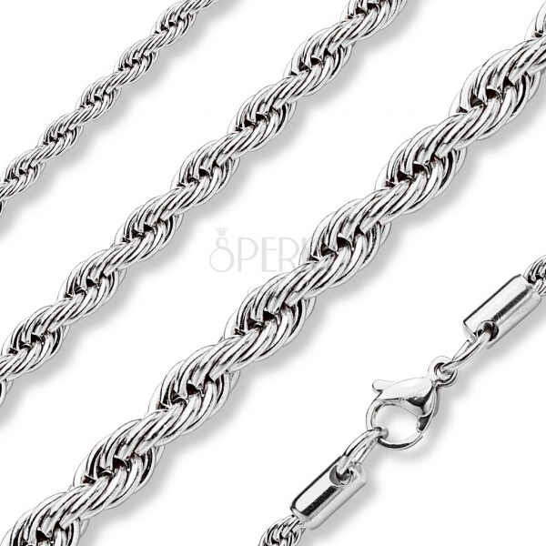 Twisted chain made of stainless steel, 3 mm