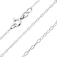 Chain made of 925 silver, fine oval links, 1.3 mm