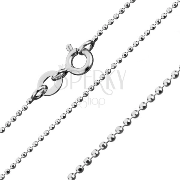 925 silver chain in army style, width 1 mm, length 460 mm