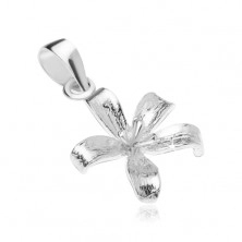 Silver 925 pendant, Lilly flower in bloom