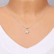 Silver 925 pendant, Lilly flower in bloom