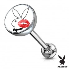Steel tongue piercing - different Playboy motifs