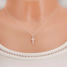 Chain and pendant of Jesus on a cross - necklace made of 925 silver