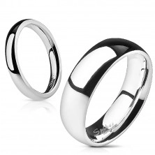 Stainless steel band ring, silver colour, mirror-polished surface, 3 mm