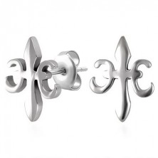 Earrings made of 316L steel, Royal Lily - Fleur de Lis