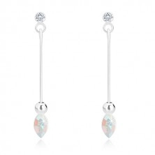 Earrings made of 925 silver, Swarovski clear crystals and crystals with rainbow reflections