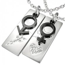 Surgical steel pendant boy and girl