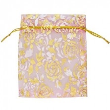 Gift bag - textile bag, pink
