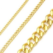 Stainless steel chain necklace in gold colour