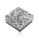 Gift box in black-white colour, imprint of spiral ornaments