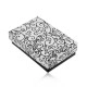 Box for set or necklace in black-white colour, imprint of ornaments