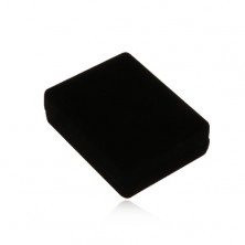 Black box for set, chain or earrings, velvet surface