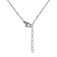 Necklace made of 316L steel, silver colour, chain and pendant - inscription mommy