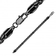 316L steel bracelet, densely braided oval links, various colours