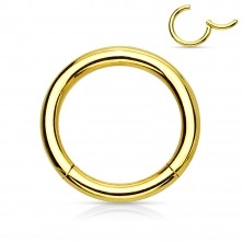 Nose and ear piercing, 316L steel, simple shiny circle, 1 mm